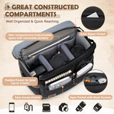 RAINSMORE Canvas Camera Bag, DSLR/SLR/Mirrorless Small Camera Sling Bags Cross - body Camera Case, Compact Shoulder Bag for Photographers with Rain Cover Vintage Sling Bags for Men and Women, Black
