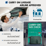 RAINSMORE Carry on Luggage 20 Inch Expandable, Airline Approved Carry on Suitcase Top Opening Hard Shell Rolling Travel Luggage with TSA Lock & Spinner Wheels, Green