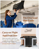 RAINSMORE Carry On Luggage 22x14x9 Airline Approved, 20 Inch Softside Suitcases with Wheels, 3 Piece Luggage Sets, Rolling Carry On Suitcase with TSA Lock for Travel Weekender