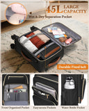 RAINSMORE Carry On Luggage 22x14x9 Airline Approved, 20 Inch Softside Suitcases with Wheels, 3 Piece Luggage Sets, Rolling Carry On Suitcase with TSA Lock for Travel Weekender
