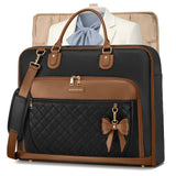 RAINSMORE Garment Bag for Travel Womens Hanging Suit & Dress Travel Bag Foldable Garment Duffle with Pockets & Strap, Carry On Compatible