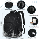 RAINSMORE Laptop Backpack 17 Inch Large Travel Backpack for Men Women Waterproof Computer Work Business College Bookbag TSA Friendly Carry on Backpack with USB Port, Black