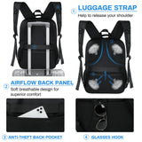 RAINSMORE Laptop Backpack 17 Inch Large Travel Backpack for Men Women Waterproof Computer Work Business College Bookbag TSA Friendly Carry on Backpack with USB Port, Black