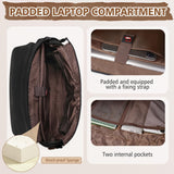 RAINSMORE Messenger Bag for Men 15.6 - 17.3 Inch Laptop Bag Water - resistant Canvas Briefcase Large Computer Satchel Shoulder Bag for Work College Travel, Black