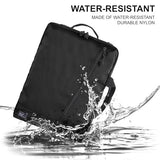 Rangeland 3 in 1 Laptop Backpack for Men Women, Convertible Messenger Bag Backpack, Smart Business Casual Water-Resistant, Black