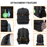 Rangeland Lightweight Travel Backpack Hiking Daypack Laptop Bookbag, 17L Carry - on Personal Item Weekender Overnight Bag Unisex, All Black