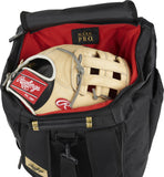 Rawlings | GOLD COLLECTION Hybrid Equipment Bag | Baseball / Softball | Backpack / Duffel | Black