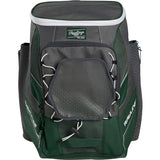 Rawlings | IMPULSE Backpack Equipment Bag | Baseball/Softball | Dark Green