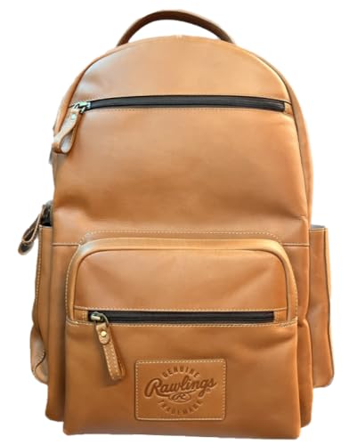 Rawlings | Leather Backpack Collection | Genuine Leather | Light Brown | 12.5" W x 17" H x 5.5" D