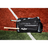 Rawlings | MACH Hyrbid Backpack/Duffle Equipment Bag | Baseball & Softball | Black