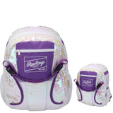 Rawlings | REMIX Backpack Equipment Bag | T - Ball & Youth Softball | White/Purple