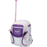 Rawlings | REMIX Backpack Equipment Bag | T - Ball & Youth Softball | White/Purple