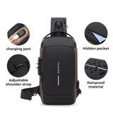 Rcrirth Sling Bag for Men | Anti - theft Crossbody Bag - Crossbody Shoulder Chest Bag for Daily use