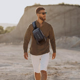 Rcrirth Sling Bag for Men | Anti - theft Crossbody Bag - Crossbody Shoulder Chest Bag for Daily use