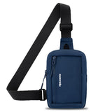 RDMODO Small Sling Bag for Women Men, Nylon Cross Body Bag, Water Resistant Chest Bag for Phone Traveling, Adjustable Shoulder Bag for Women, 2 Pockets Sling Backpack Daypack (Blue)