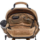 Readywares Waxed Canvas Backpack – Durable Rucksack with Laptop Sleeve – Water - Resistant Travel Bag for Work, Commute, School, or Outdoor Use