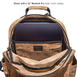 Readywares Waxed Canvas Backpack – Durable Rucksack with Laptop Sleeve – Water - Resistant Travel Bag for Work, Commute, School, or Outdoor Use