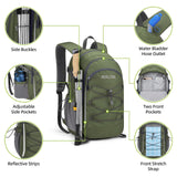 RealCool Hiking Backpack for Men Women,30L Lightweight Waterproof Travel Camping Backpack Hiking Daypack for Cycling Running,Army Green