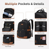 RealCool Laptop Backpack, 31L Travel Backpacks Gift for Women Men, Fits up to 15.6 - 17 Inch,Water Resistant College Bookbag, for School Business Trip (Black)