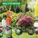 REALWORK 4 - Gallon Backpack Sprayer with Padded Shoulder Strap for Pests & Weeds, Watering Garden, and Spraying Plants, in Translucent White