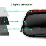 Red Black Plaid Speck Laptop Bag, Durable Laptop Sleeve Case with Shoulder Straps & Handle 15.6 inch