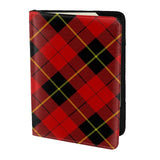 Red Black Plaid Speck Passport Holder Cover Wallet Leather Card Case Travel Accessories for Women Men