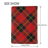 Red Black Plaid Speck Passport Holder Cover Wallet Leather Card Case Travel Accessories for Women Men