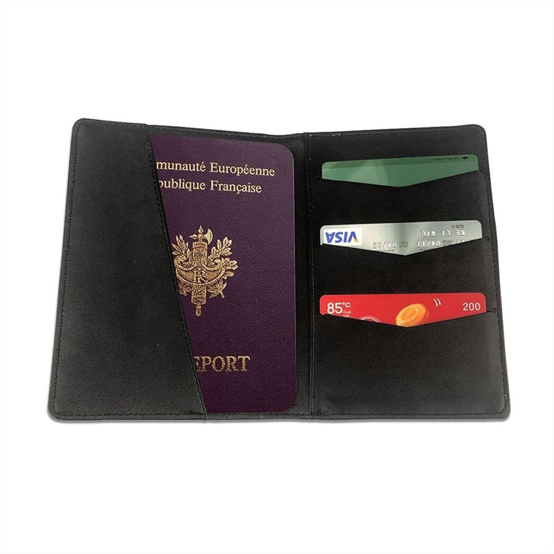 Red Black Plaid Speck Passport Holder Cover Wallet Leather Card Case Travel Accessories for Women Men