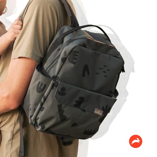 RED ROVR Mini Roo Lightweight Backpack | 6 pockets for everyday essentials (Charcoal Doodle)