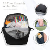RED ROVR Mini Roo Lightweight Backpack | 6 pockets for everyday essentials (Charcoal Doodle)