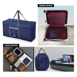 REDCAMP Foldable Extra Large Duffle Bag 100L/31 Inch, Lightweight Travel Duffel Bag with Adjustable Strap for Men Women,Dark Blue