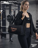 Reebok Duffle Bag - Carry On Gym Bag for Workout With Adjustable Shoulder Strap - Compact Travel Bags for Women and Men, Easton Black