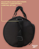 Reebok Duffle Bag - Carry On Gym Bag for Workout With Adjustable Shoulder Strap - Compact Travel Bags for Women and Men, Easton Black