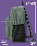 Reebok Element Backpack - Multipurpose Lightweight Carry On Everyday Bag for School Gym and Travel Backpack for Men & Women, Jaylen Green