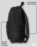 Reebok Element Backpack - Multipurpose Lightweight Carry On Everyday Bag for School Gym and Travel Backpack for Men & Women, Skyler Black