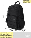 Reebok Element Backpack - Multipurpose Lightweight Carry On Everyday Bag for School Gym and Travel Backpack for Men & Women, Skyler Black