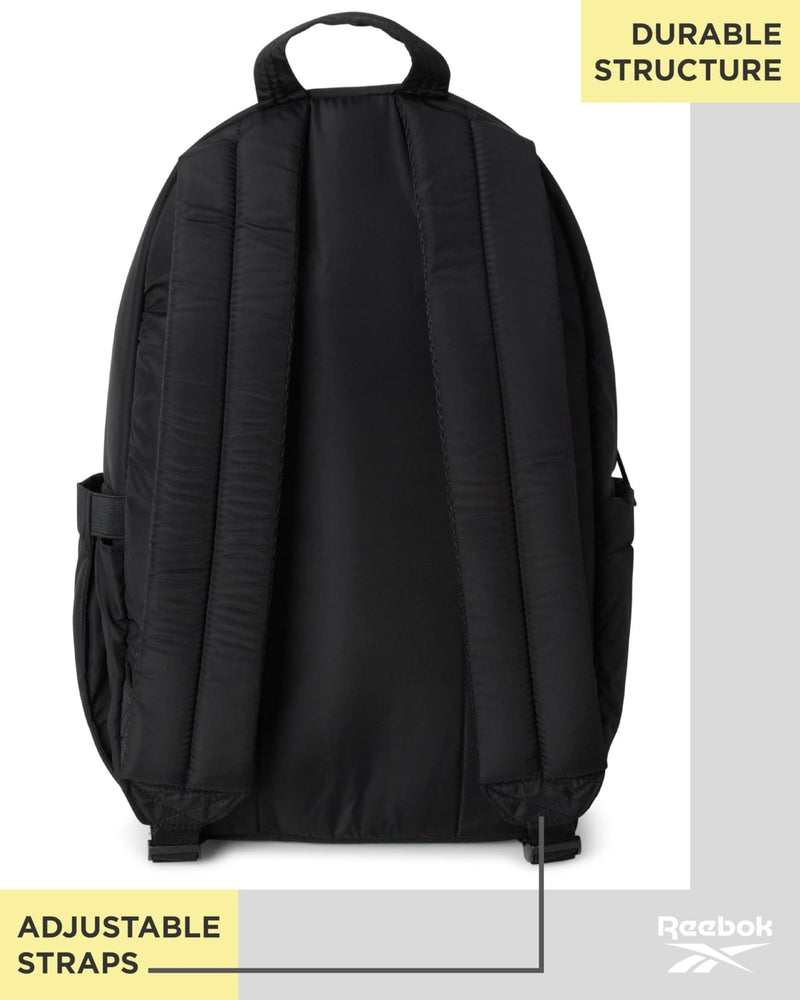 Reebok Element Backpack - Multipurpose Lightweight Carry On Everyday Bag for School Gym and Travel Backpack for Men & Women, Skyler Black