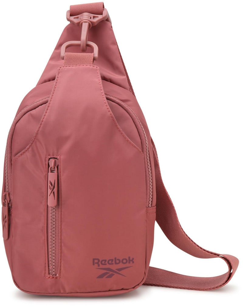 Reebok Unisex Crossbody Sling Bags – Compact Convertible Strap Cross Body Bag Travel Sling Bag - Gym & Travel Essential, Berry Rose