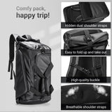 reeyee 40L Convertible Gym Duffel Bag Backpack, Water Repellent Sports Travel Bag with Shoe Compartment, Wet Pocket & Insulated Cooler, 3 - in - 1 Weekender Carry On Bag for Men Women