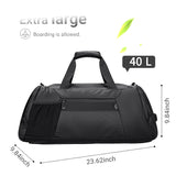 reeyee 40L Convertible Gym Duffel Bag Backpack, Water Repellent Sports Travel Bag with Shoe Compartment, Wet Pocket & Insulated Cooler, 3 - in - 1 Weekender Carry On Bag for Men Women