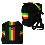 Reggae Rasta Surfer Beach Backpack Sack Tote Bag Boho Hippie Irie Jamaica Shoulder Sak 17"