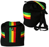 Reggae Rasta Surfer Beach Backpack Sack Tote Bag Boho Hippie Irie Jamaica Shoulder Sak 17"