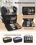 Relavel Hair Tools Travel Bag Hair Stylist Backpack Hairdresser Cosmetology Bag, Heat Insulation Full Layer for Curling Iron, Hair Straightener, Travel Accessories Train Case Barber Organizer, Black