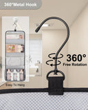 Relavel Travel Hanging Toiletry Bag for Men Women Travel Kit Shaving Bag Waterproof Large Makeup Bag Wash Bag Makeup Organizer Cosmetic Case for Bathroom Shower Black