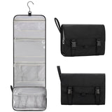 Relavel Travel Hanging Toiletry Bag for Men Women Travel Kit Shaving Bag Waterproof Large Makeup Bag Wash Bag Makeup Organizer Cosmetic Case for Bathroom Shower Black