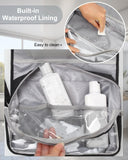 Relavel Travel Hanging Toiletry Bag for Men Women Travel Kit Shaving Bag Waterproof Large Makeup Bag Wash Bag Makeup Organizer Cosmetic Case for Bathroom Shower Black