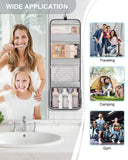 Relavel Travel Hanging Toiletry Bag for Men Women Travel Kit Shaving Bag Waterproof Large Makeup Bag Wash Bag Makeup Organizer Cosmetic Case for Bathroom Shower Black