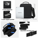 RELITRK Small Messenger Bag for Men Women, Purse for Men Multi Pocket Purses Bag Hold Phone Handset Anti Theft (Black)