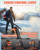 Relxxon Gas Powered Backpack Leaf Blower - 52cc 2 - Stroke Engine, 200 MPH 550 CFM Heavy Duty Lawn Care Tool for Debris & Snow - 17.2lb Ultralight Design - 40oz Fuel Tank (Orange)
