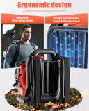 Relxxon Gas Powered Backpack Leaf Blower - 52cc 2 - Stroke Engine, 200 MPH 550 CFM Heavy Duty Lawn Care Tool for Debris & Snow - 17.2lb Ultralight Design - 40oz Fuel Tank (Orange)